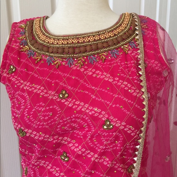 Lehnga Laacha sari Dupatta 38 new - Picture 5 of 5